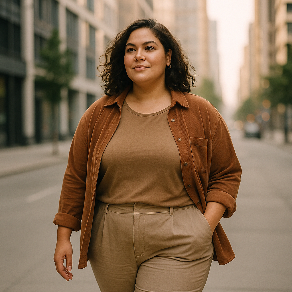 Kvinna i urban stadsmiljö